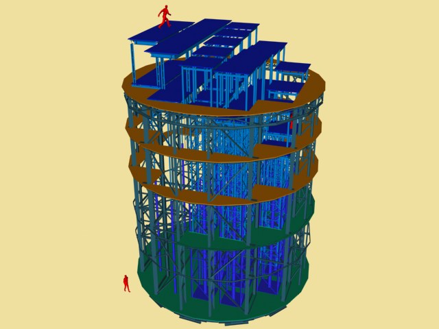 3D-Visualisierung der Zylinderdrehbühne | © SBS Bühnentechnik